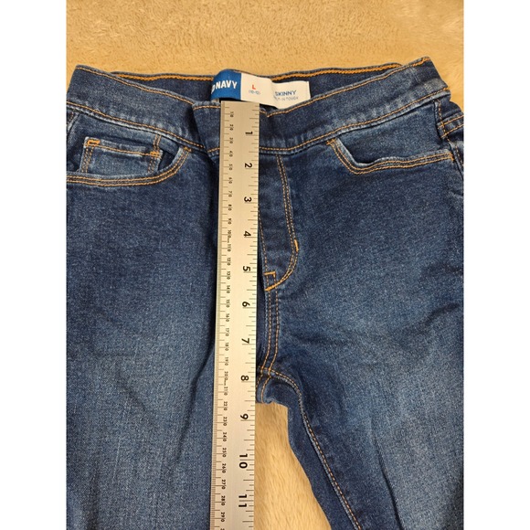 Old Navy Kids Girls Skinny Jeans Dark Wash Stretch Blue Pants Size L - Picture 10 of 14